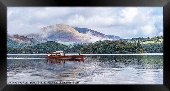 Boat on Derwent Water Framed Print by Keith Douglas