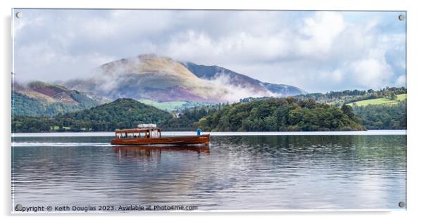 Boat on Derwent Water Acrylic by Keith Douglas