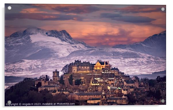 Stirling Castle Acrylic by Angela H