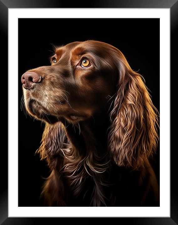 Cocker Spaniel Portrait Framed Mounted Print by Steve Smith