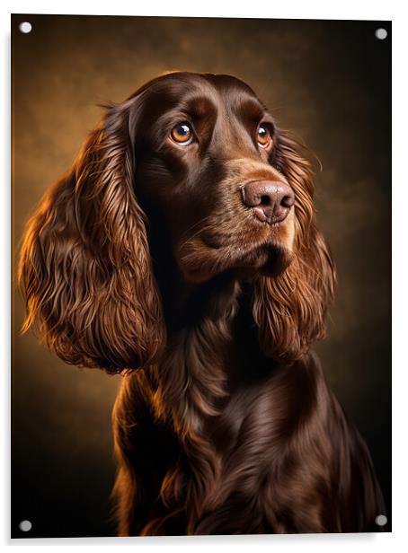 Cocker Spaniel Portrait Acrylic by Steve Smith