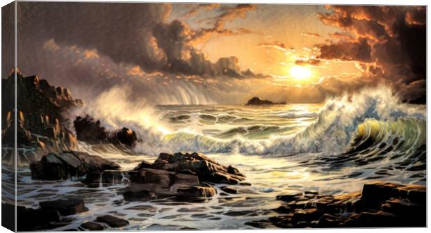 Ocean Sunset Canvas Print by Brian Tarr