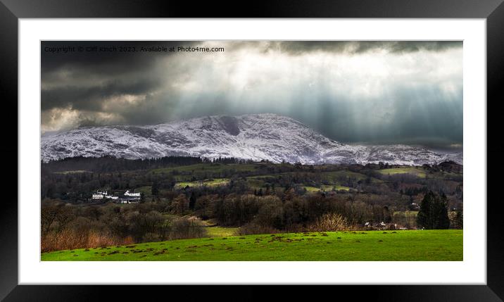 Lake District Panorama Framed Mounted Print by Cliff Kinch