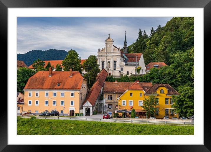 Church of St Cecilia And Capuchin Monastery In Celje Framed Mounted Print by Artur Bogacki