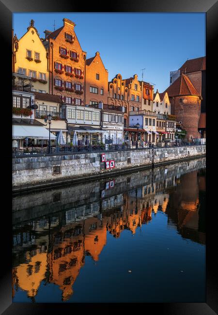 Old Town of Gdansk at Sunrise in Poland Framed Print by Artur Bogacki