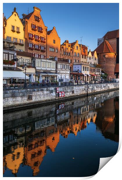 Old Town of Gdansk at Sunrise in Poland Print by Artur Bogacki