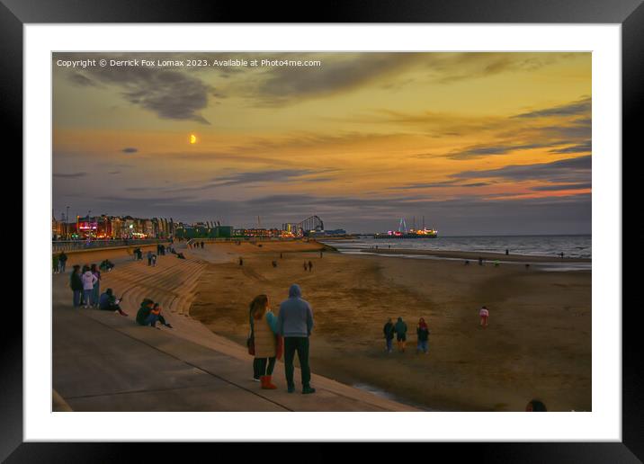 Blackpool beach Framed Mounted Print by Derrick Fox Lomax