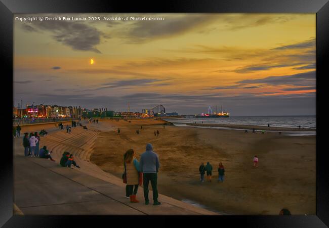 Blackpool beach Framed Print by Derrick Fox Lomax