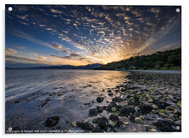 Sunset Loch Linnhe Acrylic by Robert Hall