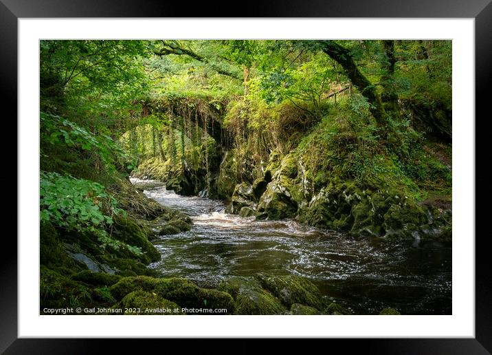 River in full flood after a lot of rain, North Rain  Framed Mounted Print by Gail Johnson