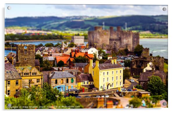 Conwy Town Tilt & Shift Acrylic by Mike Shields