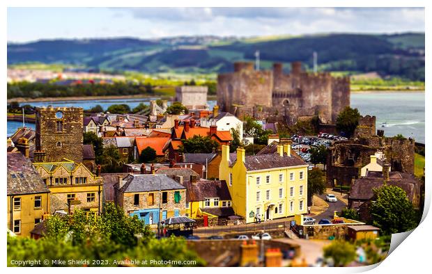 Conwy Town Tilt & Shift Print by Mike Shields