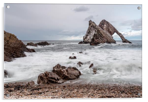 Long exposure of Bow Fiddle Rock Acrylic by Phil Reay