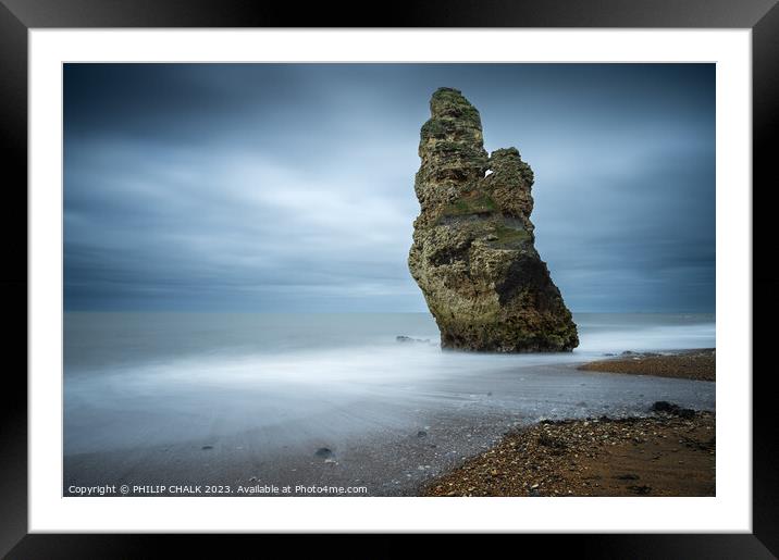 Seaham sea stack 942 Framed Mounted Print by PHILIP CHALK