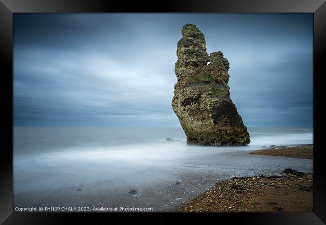 Seaham sea stack 942 Framed Print by PHILIP CHALK
