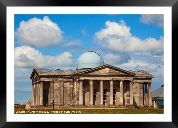Edinburgh, City Observatory, Calton Hill,  Scotlan Framed Mounted Print by Arch White