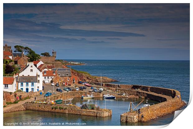 Crail Harbour, Fife, East Neuk, Scotland, UK, Unit Print by Arch White