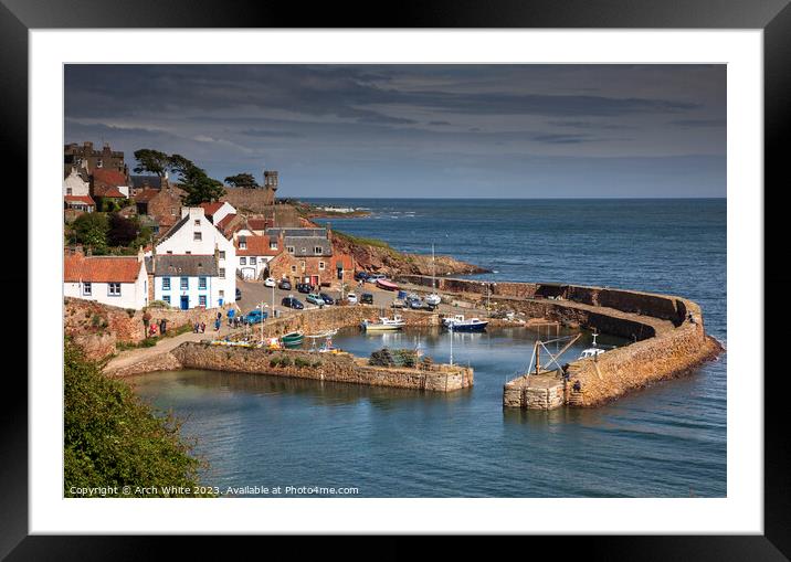 Crail Harbour, Fife, East Neuk, Scotland, UK, Unit Framed Mounted Print by Arch White