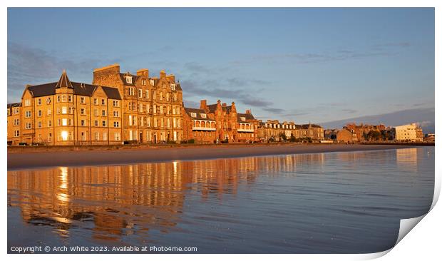  Portobello beach, sunrise, Edinburgh, Scotland, Print by Arch White