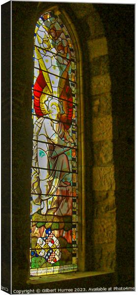 Indoor: Stained-Glass church window Canvas Print by Gilbert Hurree