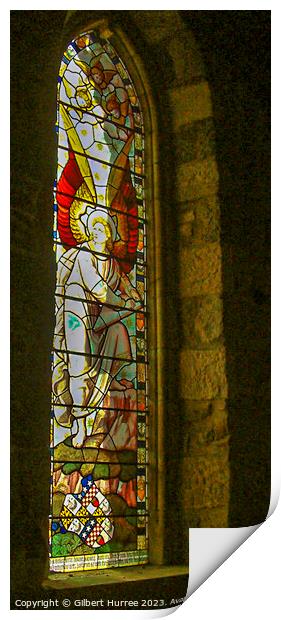 Indoor: Stained-Glass church window Print by Gilbert Hurree