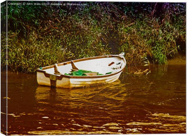 Boat on the Dee (Digital Art) Canvas Print by John Wain