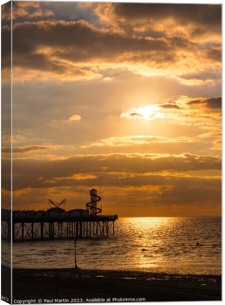 A Golden Herne Bay Sunset Canvas Print by Paul Martin