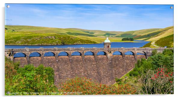Elan Valley Dam Acrylic by Mike Shields
