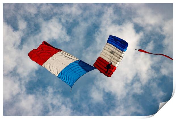 Flying the French Flag Print by Glen Allen