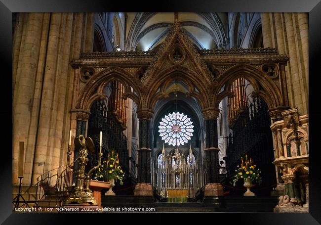 Durham Cathedral Interior Framed Print by Tom McPherson