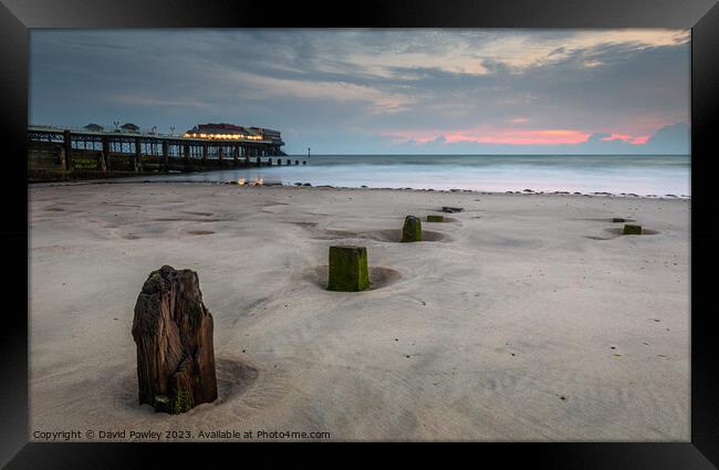 Early Morning on Cromer Beach Framed Print by David Powley