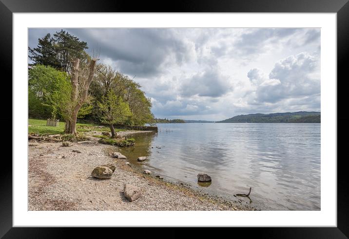 Shores of Lake Windermere at Jenkins Field Framed Mounted Print by Jason Wells