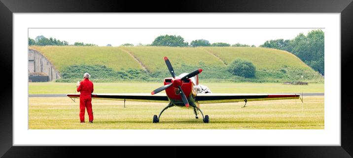 A man and his plane Framed Mounted Print by Glen Allen