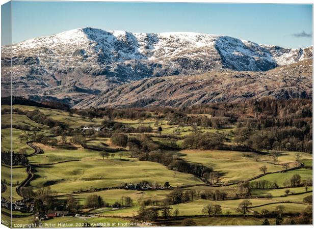 Coniston Old Man Canvas Print by Peter Hatton
