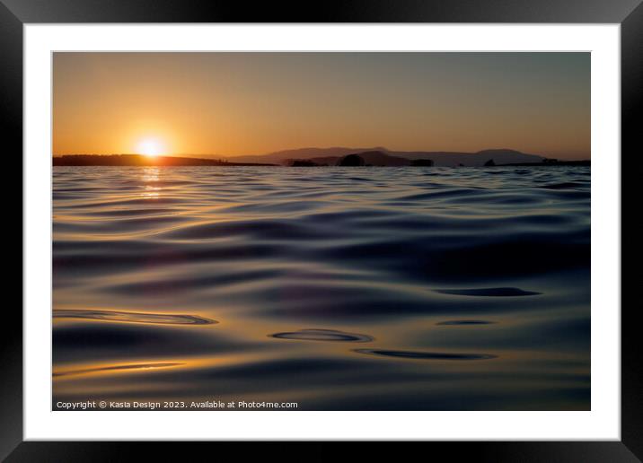 Greek Island Sunset Framed Mounted Print by Kasia Design