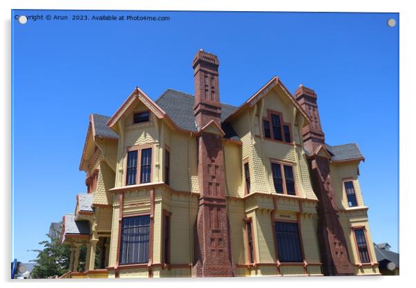 Historic buildings in Eureka in Humboldt county califonia Acrylic by Arun 
