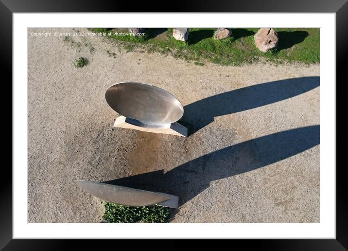 Seal park sculpture california from the air Framed Mounted Print by Arun 