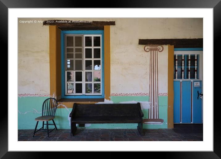 Mission San Miguel in California Framed Mounted Print by Arun 