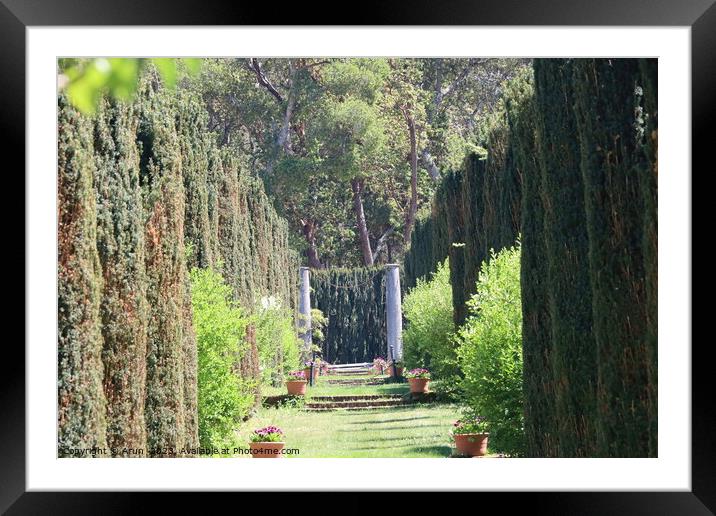  Gardens and buildings at  Filoli California Framed Mounted Print by Arun 