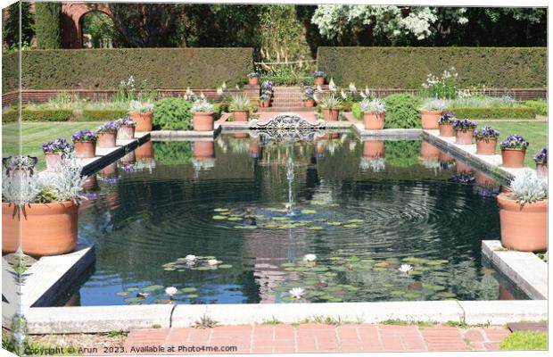  Gardens and buildings at  Filoli, California Canvas Print by Arun 
