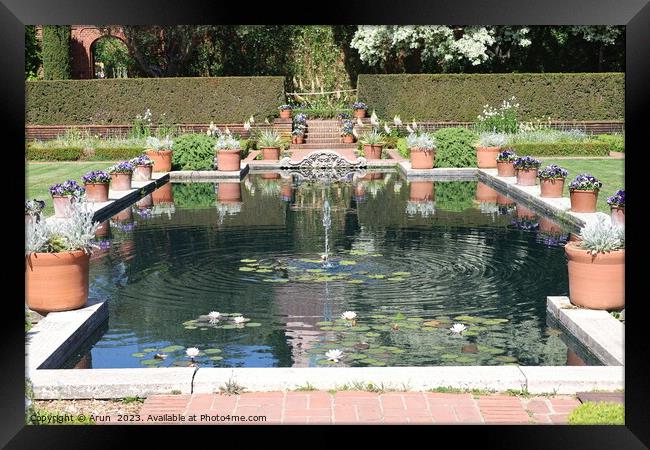  Gardens and buildings at  Filoli, California Framed Print by Arun 