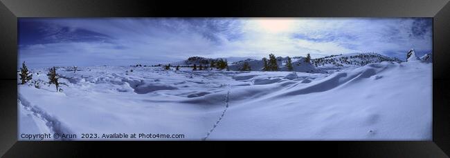 Southern Idaho in winter Framed Print by Arun 