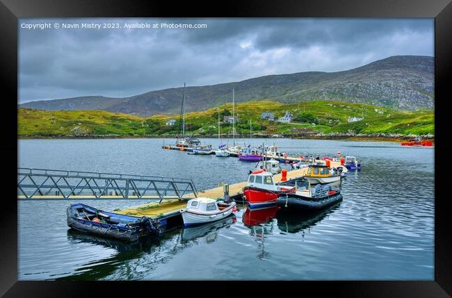 Scalpay of Harris Harbour Framed Print by Navin Mistry