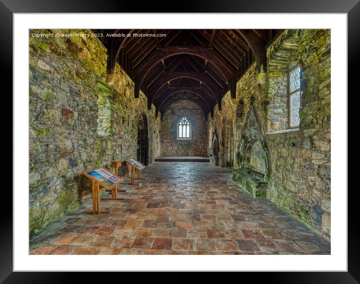 Interior of St. Clement's Church, Rodel  Framed Mounted Print by Navin Mistry