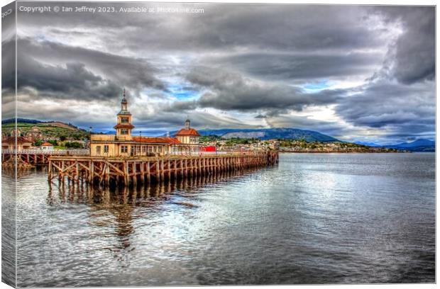 Dunoon Pier Canvas Print by Ian Jeffrey