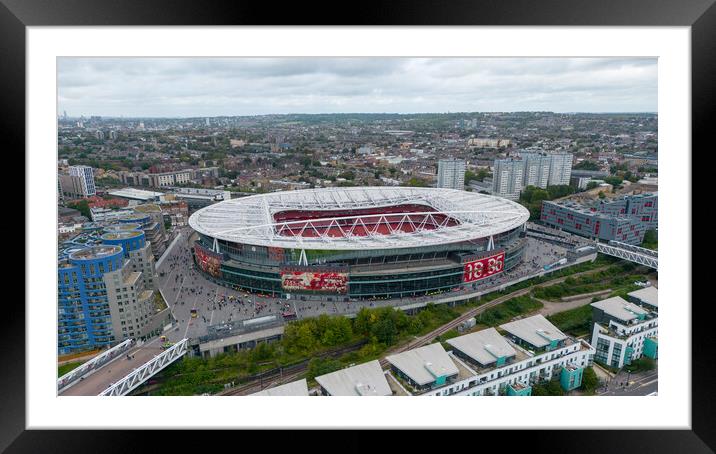 The Emirates Stadium Framed Mounted Print by Apollo Aerial Photography