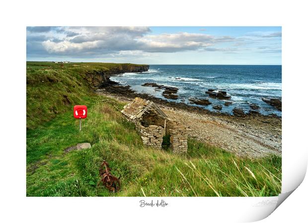 Beach  shelter Nybster Scotland  Print by JC studios LRPS ARPS