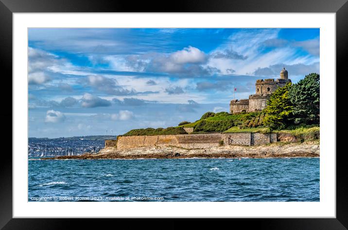 St. Mawes Castle Framed Mounted Print by Robert Mowat