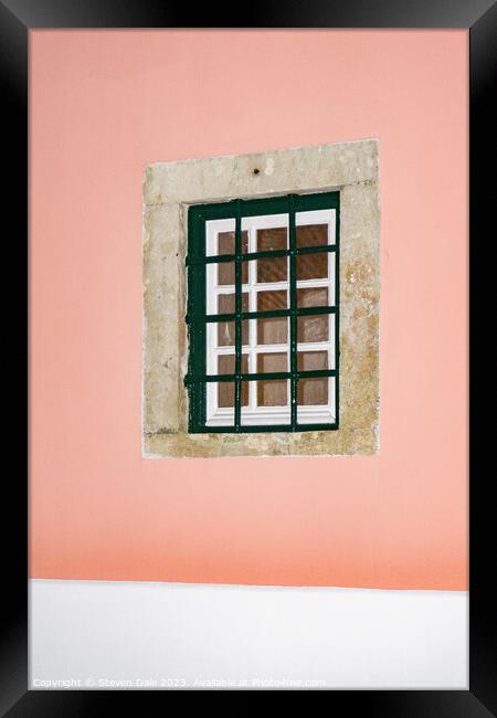 Traditonal casement window Sintra Portugal Framed Print by Steven Dale