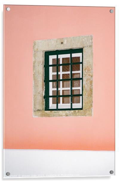 Traditonal casement window Sintra Portugal Acrylic by Steven Dale